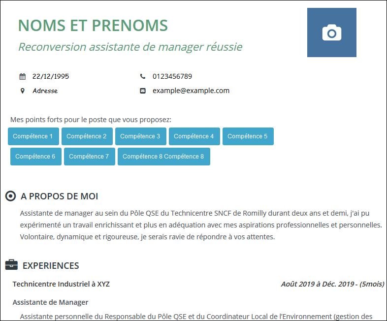 reconversion professionnelle assistante de manager réussie