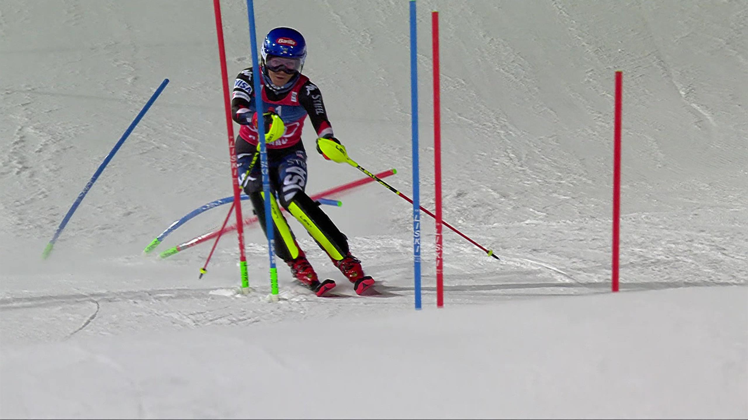 Cette fois, pas de mauvaise surprise pour Shiffrin en 1re manche