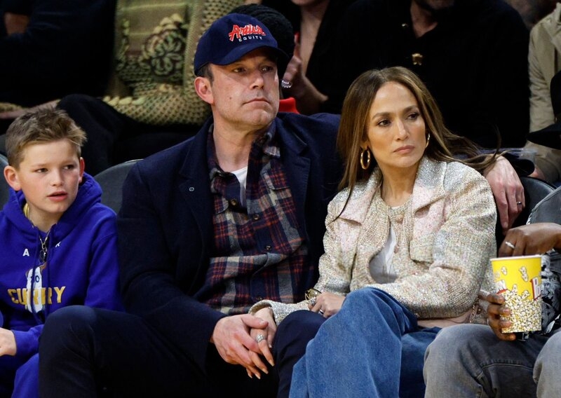 Ben Affleck et Jennifer Lopez au match des Lakers de cette nuit