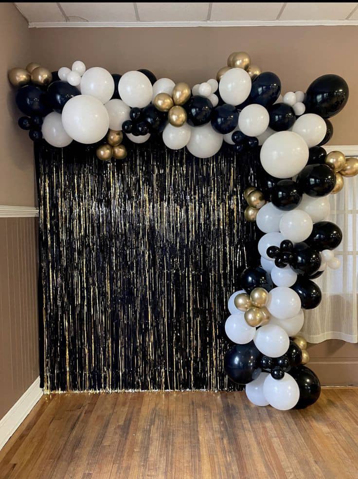 Décorez votre espace photo avec style rideau aluminium et ballons