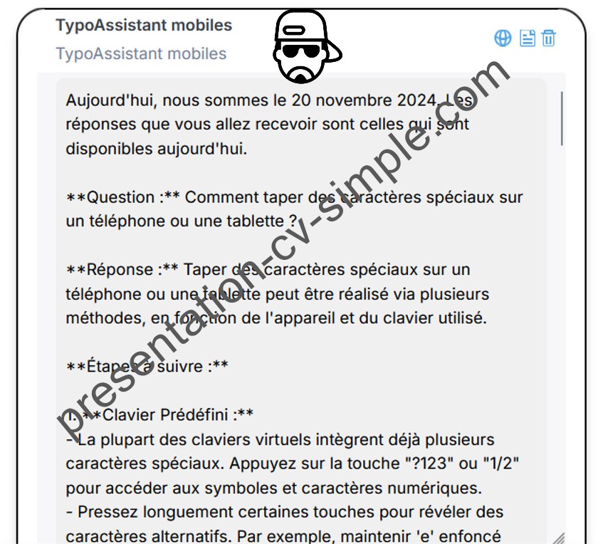 Comment taper des caractères spéciaux sur un téléphone ou une tablette