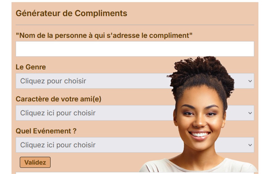 Générateur de compliments pour vos ami(e)s Facebook et autres