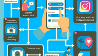 \"Création d\'une image : Représentation visuelle du processus pour visionner une story Instagram sans être détecté\"