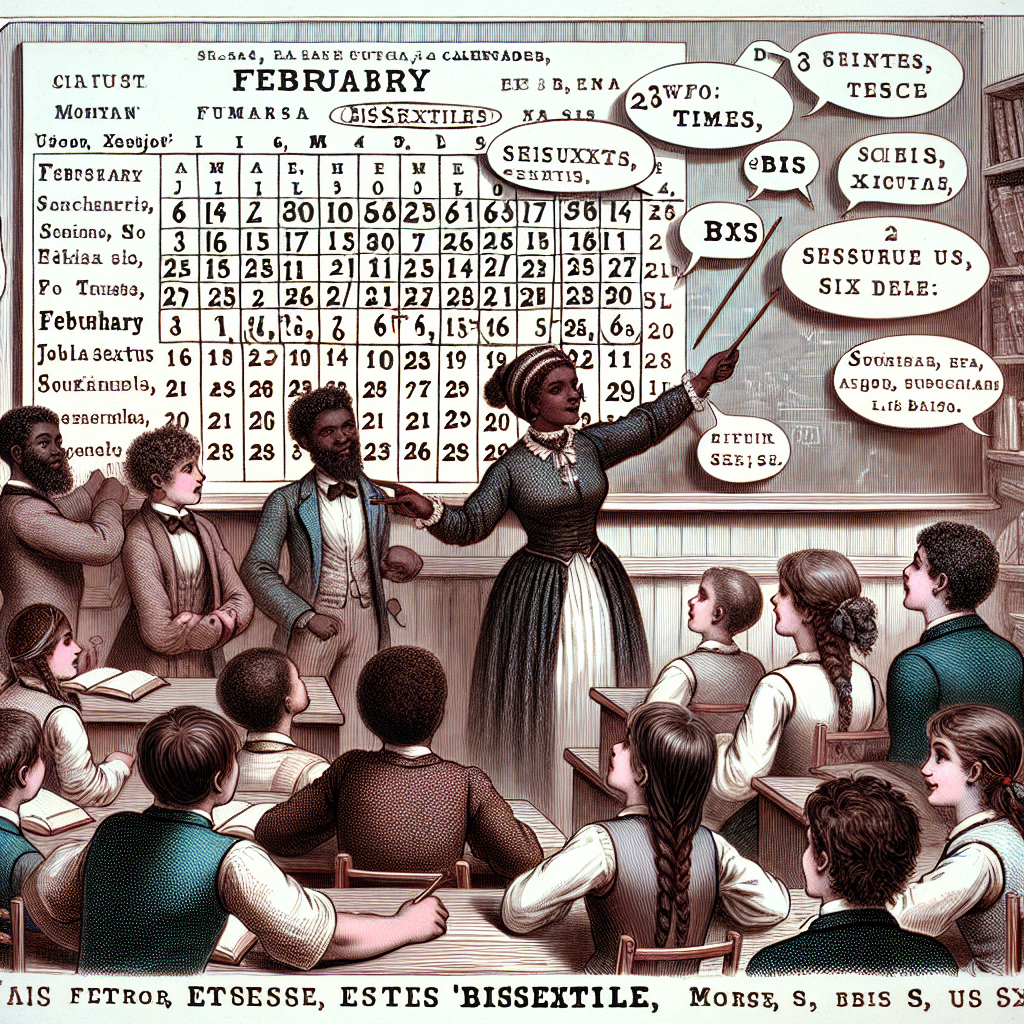 Origine de l’année bissextile: « bissextile » vient du latin « bis sextus », qui signifie \"deux fois six\". Cela fait référence au fait qu’au cours d\'une année normale, le 24 février est le 6e jour avant mars, et durant une année bissextile, un jour supplémentaire est ajouté, faisant ainsi du 29 février le 6e jour deux fois. - Étymologie : « bis » (deux fois) + « sextus » (six)