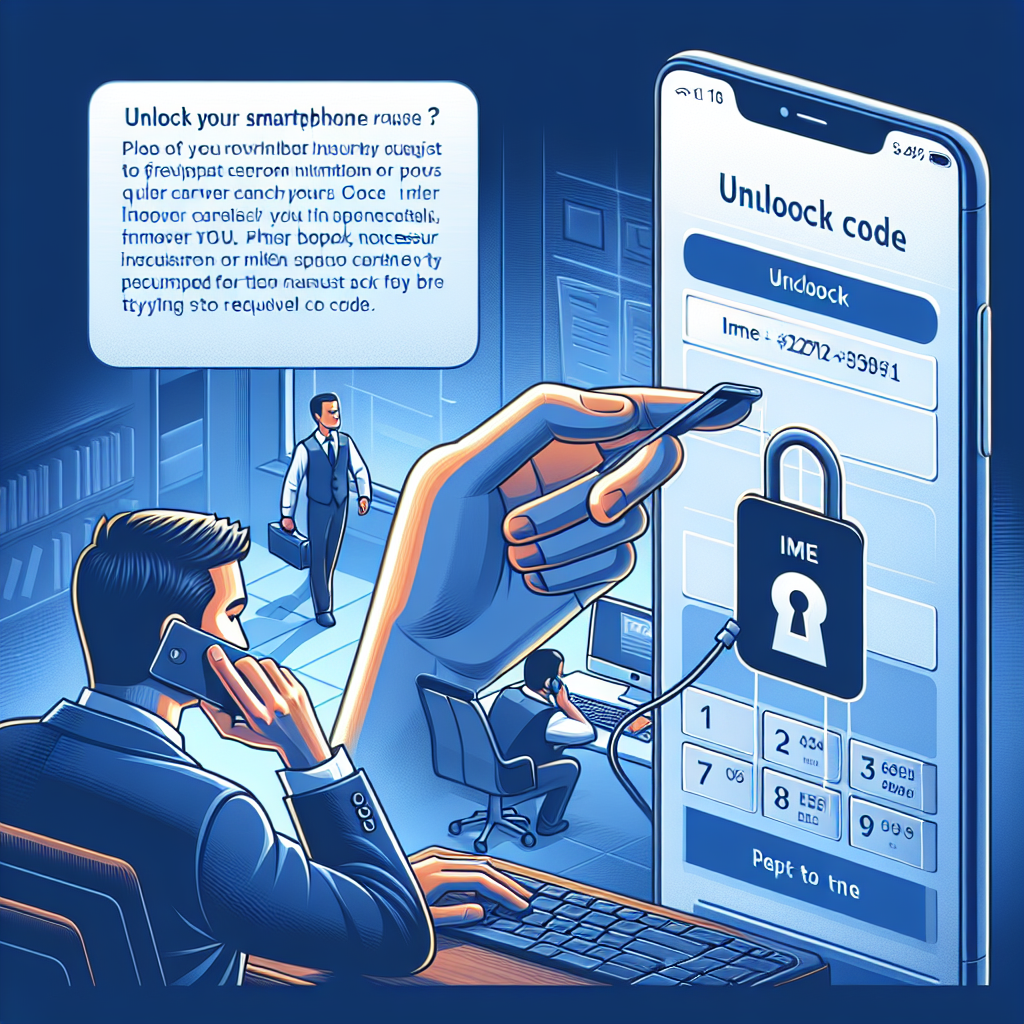 Déblocage un smartphone via l’opérateur: - Contactez votre opérateur : Appelez le service client ou utilisez leur site web. - Fournir les informations nécessaires : Numéro de téléphone, IMEI (que vous pouvez obtenir en composant *#06# sur votre clavier). - Attendre le code de déblocage : Une fois que votre demande est approuvée, vous recevrez un code.