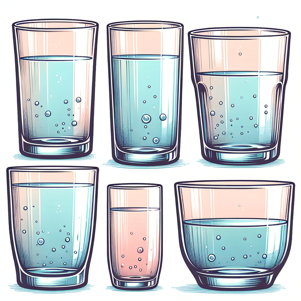 Illustration en couleur Verres à Eau; - Contenance : Environ 24 cl - Description : Conçu pour être utilisé pour l\'eau, ces verres sont typiquement plus larges et adaptés à un usage quotidien.