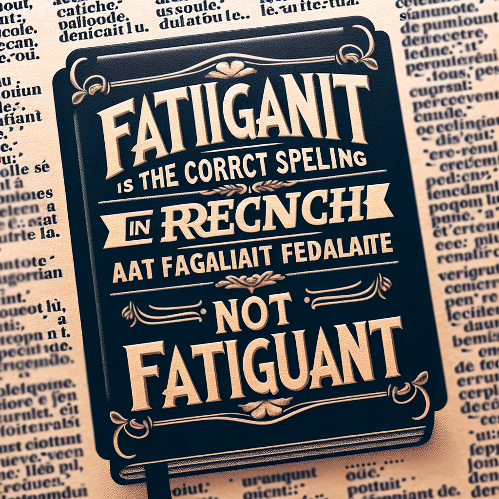 Orthographe: \"fatiguant\" ou \"fatigant\": quelle est la bonne orthographe