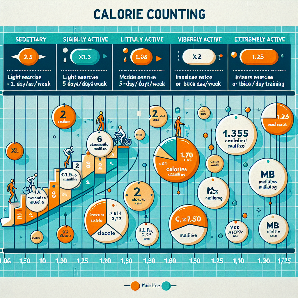 Pour savoir combien de calories vous devez consommer en incluant vos activités quotidiennes, multipliez votre MB par un facteur d\'activité : - Sédentaire (peu ou pas d\'exercice) : MB x 1,2 - Légèrement actif (exercice léger 1-3 jours/semaine) : MB x 1,375 - Modérément actif (exercice modéré 3-5 jours/semaine) : MB x 1,55 - Très actif (exercice intense 6-7 jours/semaine) : MB x 1,725 - Extrêmement actif (travail physique ou entraînement deux fois