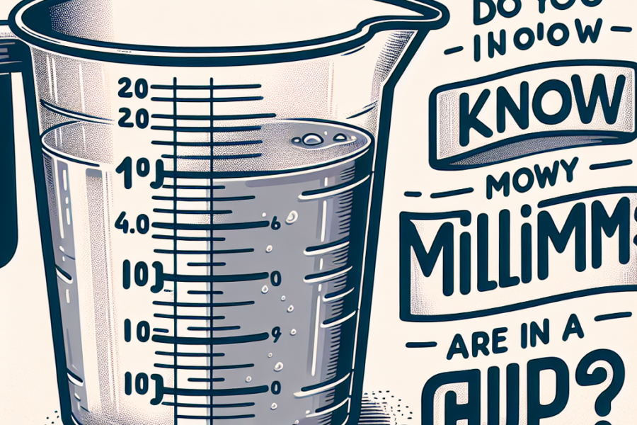 le saviez vous: combien y a t-il de millilitre dans une tasse